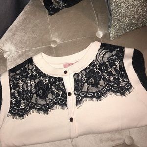Ted Baker cardigan with lace sleeves